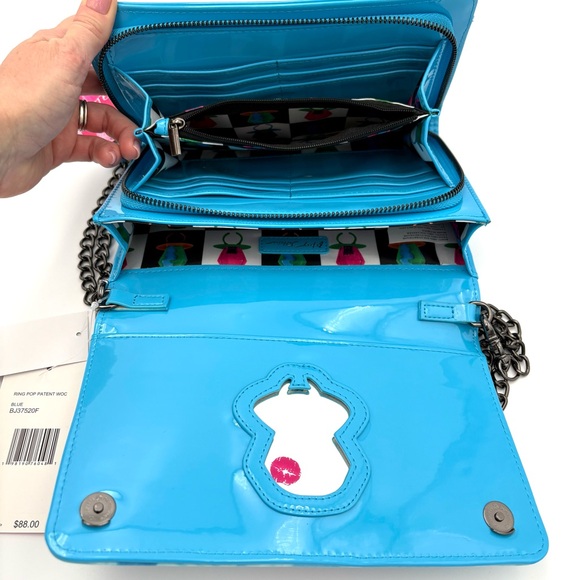 Betsey Johnson Ring Pop Blue Raspberry Bag + Matching Card Case - Picture 2 of 16